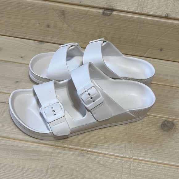 Women’s comport slide double buckles adjustable Eva flat sandals NWT - Picture 9 of 11